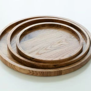 Bandeja de Madera Maciza de Alta Calidad a Precio de Fábrica para Servir Café, Frutas, Agua, Pulido Artesanal, Excelente para Decoración - Product Image 1