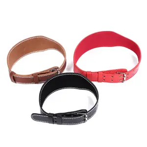 Lever Buckle Belt Gym Fitness Back Support Fitness Body Custom Logo Leather Weight Lifting Belt