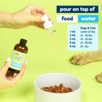 Complément alimentaire liquide de collagène super formule quotidienne 12-en-1 OEM avec glucosamine et MSM pour chiens et chats – Multivitamines pour articulations, peau, pelage et système urinaire