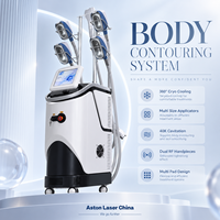 Machine professionnelle de salon de beauté, système multifonctionnel de refroidissement à 360° avec applicateurs de plusieurs tailles pour centre de beauté et spa