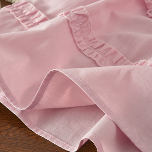 Vestito per Bambina 2026 Estivo Rosa Marrone Scuro con Volant Senza Maniche - Product Image 6