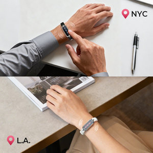 Nouveauté <span class=keywords><strong>TOTWOO</strong></span> Bracelets de couple en silicone avec code Morse, bracelets intelligents à vibration tactile pour les relations à distance - Product Image 3