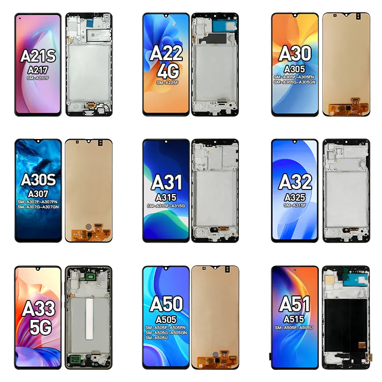 Atacado de LCDs de celular para Samsung Galaxy A50 A51 A52 A53 A70 A71 A72 LCD
