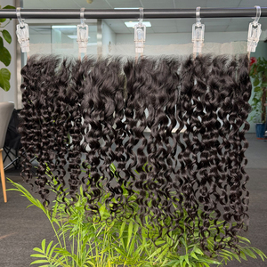ผมลอนธรรมชาติแบบดิบ  ชนิดไม่ผ่านการแปรรูป  พร้อมเชือกผูกผมแบบ HD Lace Closure ขนาด 5x5  ทำจากผมมนุษย์แท้  ขนาด 14-20 นิ้ว สีดำธรรมชาติ - Product Image 1