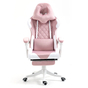 <span class=keywords><strong>Silla</strong></span> elevadora de tela de terciopelo <span class=keywords><strong>rosa</strong></span> de lujo con espuma viscoelástica, diseño minimalista, reposapiés de altura ajustable, para juegos de <span class=keywords><strong>ordenador</strong></span>, venta al por mayor - Product Image 1
