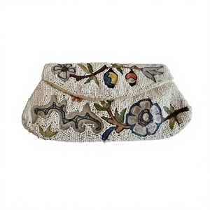Elegant Handmade Cotton Embroidered Coin <b>Bag</b> Decorative Fabric Mini Wallet Traditional <b>Stitching</b> Zip Valentine's Day <b>Party</b> - Product Image 1