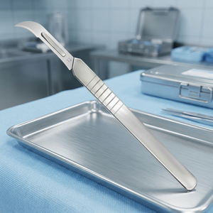 Professionnel N° Scalpel chirurgical 3/4/7 à manche détachable, support de lame en acier durable, prise en main facile, alimentation manuelle - Product Image 4