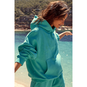 Set Personalizzato con Logo: Felpa Oversize e Pantaloncini da <span class=keywords><strong>Donna</strong></span>, Abbigliamento Casual in Cotone Felpato, Tuta in 2 Pezzi <span class=keywords><strong>per</strong></span> <span class=keywords><strong>Casa</strong></span> e Viaggi - Product Image 1