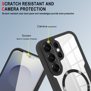 Coque de téléphone transparente magnétique à chargement sans fil avec protection 360° pour Samsung Galaxy S26 Ultra S26+ S26 S25 <span class=keywords><strong>FE</strong></span> A17 A07 - Product Image 5