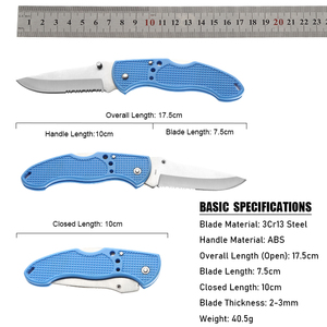 Sản phẩm phổ biến <span class=keywords><strong>2025</strong></span> nhựa đầy màu sắc xử lý giá rẻ bán buôn gấp dao Dao Bỏ túi trong đôi thẻ vỉ túi nylon - Product Image 2