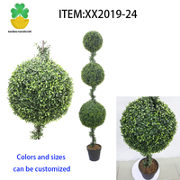 SanBao Arbre artificiel PE de 1,80 m en buis, topiaire à 3 boules, écologique, pour intérieur/extérieur, mariages, Noël, Nouvel An
