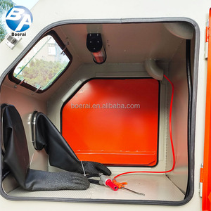 Cabine de sablage métallique mini certifiée CE, à anneau fermé, avec commande manuelle et moteur, et dépoussiéreur indépendant - Product Image 6