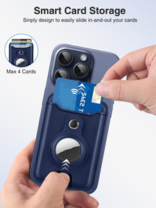 Porte-cartes MagSafe minimaliste en fibre pour iPhone avec technologie de protection RFID, équipement d'aventure en plein air, noir - Product Image 3