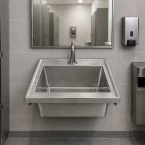 Lavabo a Parete in Acciaio Inox SUS304 Personalizzato per Ospedali, Scuole e Bagni Pubblici - Product Image 1