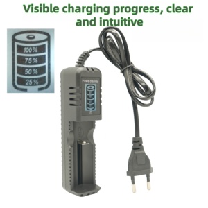 <span class=keywords><strong>Chargeur</strong></span> à fente unique pour écran LCD, compatible <span class=keywords><strong>avec</strong></span> les batteries au <span class=keywords><strong>lithium</strong></span> 18650/26650, démarrage sans tension, compatible <span class=keywords><strong>avec</strong></span> les modèles de microphone et de caméra - Product Image 2