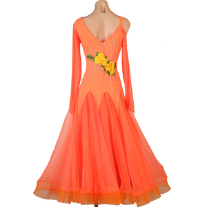 Vestido de <span class=keywords><strong>baile</strong></span> de salón moderno de alto grado directo de fábrica YZR, <span class=keywords><strong>ropa</strong></span> de competición de gran <span class=keywords><strong>swing</strong></span> de poliéster 100%, nuevo - Product Image 2