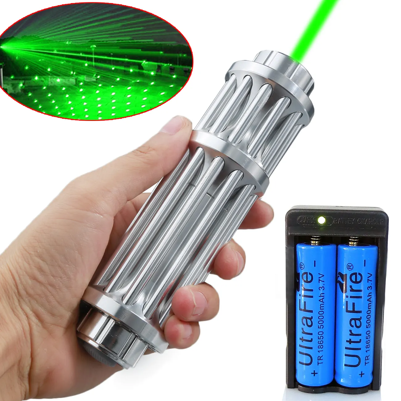 532nm Green Laser Pointer Pen Visible Beam Light Zoom Adjustable Focus Lazer