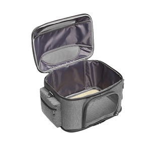 Sac de transport de luxe OEM ODM à motif uni pour animaux de compagnie, approuvé par les compagnies aériennes, sac de <span class=keywords><strong>week</strong></span>-<span class=keywords><strong>end</strong></span> pour chat, chiot, <span class=keywords><strong>chien</strong></span>, <span class=keywords><strong>avec</strong></span> fermeture éclair, style tendance - Product Image 2