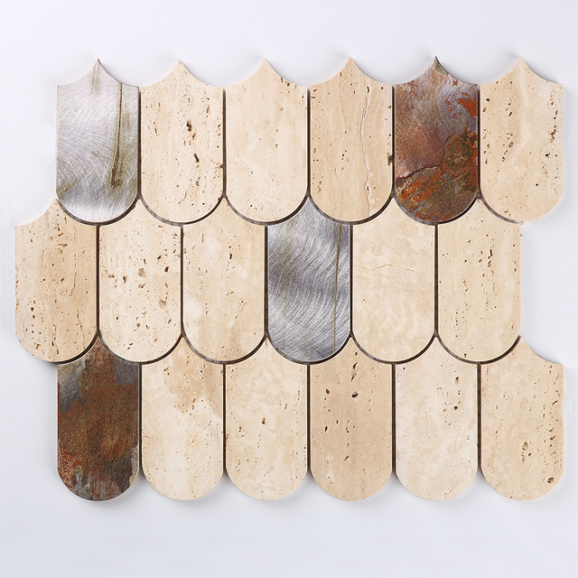 Luxury Arch Design Polished Marble Mosaic Indoor Stone Flooring Mosaic Tile for Kitchen and Bathroom Wall