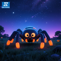 Chauve-souris araignée gonflable Halloween horreur gonflable avec décoration de fête lumière LED