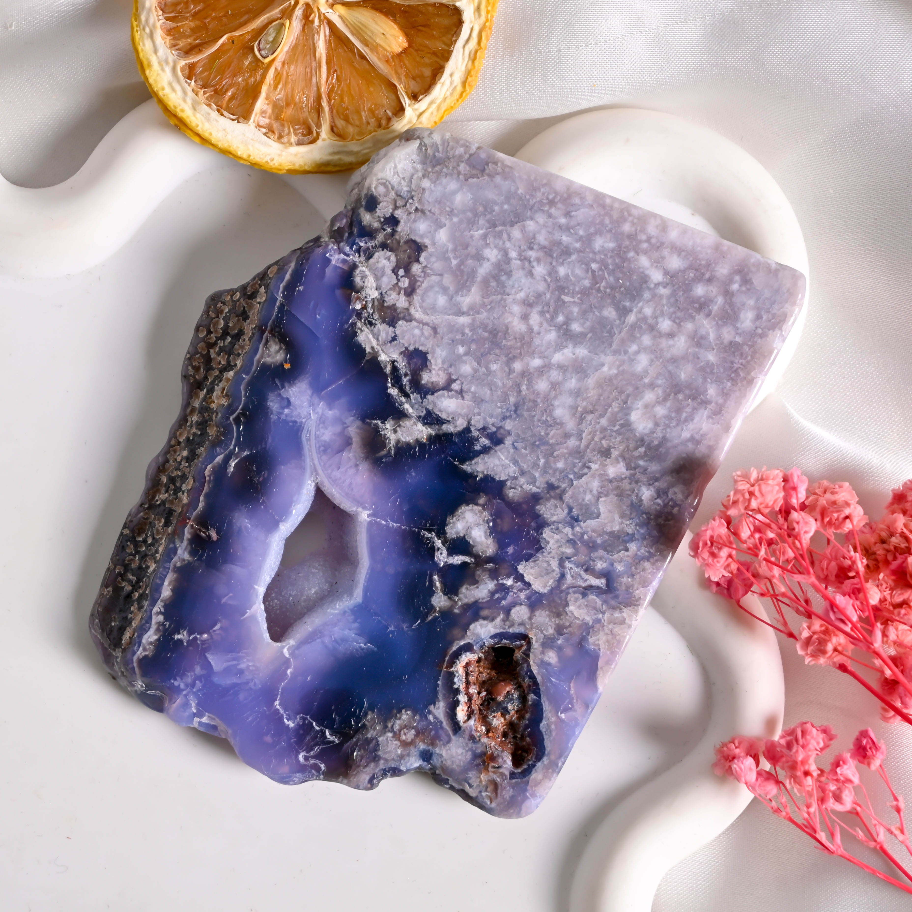 Blue Cherry Blossom Slice