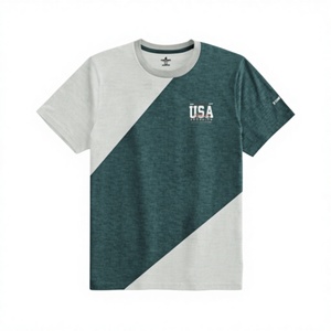 Camiseta de Cuello Redondo para Hombre, Talla Grande, Personalizada, de Alta Calidad, 100% Algodón, Tejido de Punto, Manga Corta, Corte Regular, Secado Rápido, Transpirable - Product Image 1
