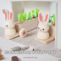 Jouets éducatifs en bois Montessori 3D, animaux de dessin animé, fruits, légumes, lapin, chariot à radis, pour enfants de 5 à 7 ans, unisexe