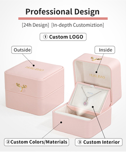 Cao Cấp Cá Nhân Hộp Đồ Trang Sức LED Hộp Nhẫn Bao Bì Biểu Tượng Tùy Chỉnh PU Da LED Ánh Sáng Trang Sức Hiển Thị Hộp - Product Image 6