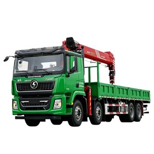 Camion grue à flèche télescopique Shacman 8x4 40 tonnes 30 tonnes avec benne de chargement pour le transport logistique - Product Image 1