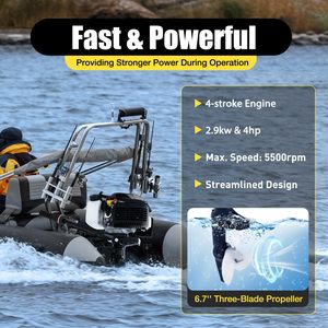 Motor fuera de borda de <span class=keywords><strong>gasolina</strong></span> refrigerado por aire de 4 tiempos 4 HP 55cc para barco pequeño 1 L tanque de aire Motor fuera de borda de <span class=keywords><strong>gasolina</strong></span> - Product Image 6