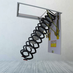 Custom Made <strong>Black</strong> Manual Loft Folding Ceiling Steel Attic <strong>Ladder</strong> - Product Image 5