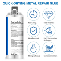 Colle époxy 5 minutes, adhésif époxy de fonderie pour réparation rapide, époxy bicomposant pour plastique, rapport 1:1, super colle, composé de réparation pour céramique