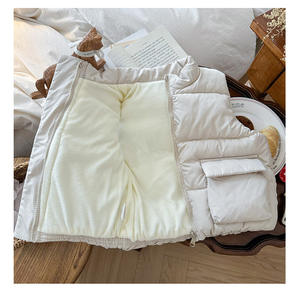 Automne hiver enfants gilet pour garçons et filles couleur unie laine d'agneau coton vêtements d'extérieur en Style coréen gilet - Product Image 4