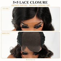 Perruques en cheveux humains sans colle, vente en gros, 22 pouces, ondulation lâche, fermeture à cordon 5x5, cheveux indiens bruts, couleur naturelle