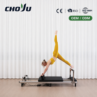 Reformer Pilates Commercial en Alliage d'Aluminium Pliable pour Studio et Club EN ISO 20957 OEM ODM Logo Personnalisé Entraînement en Studio