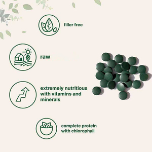 Tabletas de Espirulina de Alta Calidad 100% de Marca Privada OEM, Suplemento Nutricional, Tabletas de Espirulina y Chlorella Mixtas a Granel - Product Image 3