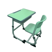 Ensemble de mobilier scolaire moderne Knock PP en plastique, banc d'école primaire, bureau d'étudiant, table de lecture traditionnelle pour bureau à domicile