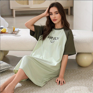 Camicia <span class=keywords><strong>da</strong></span> <span class=keywords><strong>Notte</strong></span> <span class=keywords><strong>da</strong></span> Donna in Puro Cotone Sexy a Maniche Corte <span class=keywords><strong>Maternità</strong></span> Stile Primavera Autunno Nuovi Pigiami <span class=keywords><strong>per</strong></span> l'Estate 2025 - Product Image 6