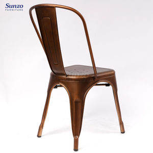 Chaise <span class=keywords><strong>Marais</strong></span> Moderne Vintage Industrielle Durable en Métal pour Extérieur, Salle à Manger à Dos Latte, Jardin, <span class=keywords><strong>Bar</strong></span>, Hôtel, Salon Commercial - Product Image 5