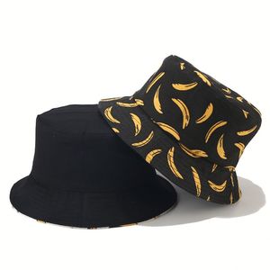 Chapeau Bob Imprimé Banane Protection UV Réversible pour l'Été Chapeaux <span class=keywords><strong>de</strong></span> Plage Amusants à Motifs Fruités pour Femmes et Hommes - Product Image 3