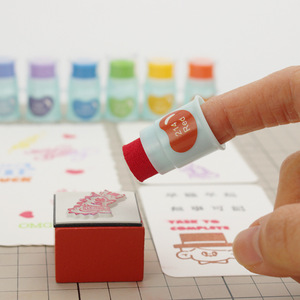 Tampons encreurs miniatures 35 <span class=keywords><strong>couleurs</strong></span> en forme de haricot pour tampons en caoutchouc, loisirs créatifs et journal intime - Product Image 5