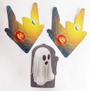Confezione personalizzata di Halloween confezione di sacchetti di Mylar fustellata bustina di plastica per spezie con sacchetto di patatine <span class=keywords><strong>sottovuoto</strong></span> per alimenti a chiusura lampo irregolare - Product Image 2