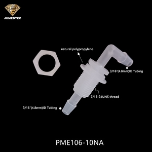 <span class=keywords><strong>Pp</strong></span> vách ngăn thẳng khuỷu tay Công Đoàn để ống barb phù hợp bảng điều khiển gắn kết nhựa thép gai kết nối - Product Image 3