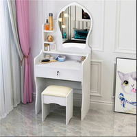 Ensemble de coiffeuse moderne modulaire à LED, coiffeuse éclairée pour appartement, chambre à coucher, meubles de maison, utilisation en salle de bain