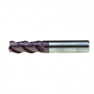 Standard Carbide End Mill TA1443 Nano TiAlN Coated 45 Degree Helix 3 <b>Flutes</b> Short Slot Milling Cutter - Product Image 2