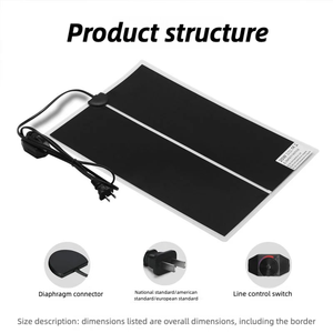 EU tiêu chuẩn bò sát kiểm soát nhiệt độ sưởi ấm Pad-Tấm sưởi hồng ngoại cho rùa, Tắc Kè và cua ẩn sĩ, chống rò rỉ - Product Image 3