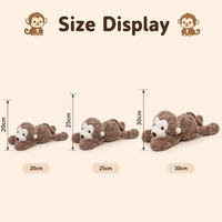 Porte-clés en peluche singe marron personnalisé, coussin, produit de marque, mascotte commerciale dérivée, vente en gros, faible MOQ, OEM, ODM