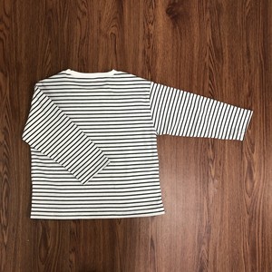 Hauts pour filles OEM chemisier rose à manches longues pour petits enfants avec hauts à bandes - Product Image 5