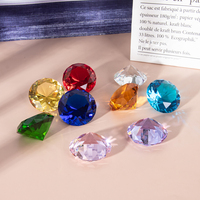 50mm (2 po.) 8 pièces/ensemble cristal diamant presse-papiers décor de table multicolore avec boîte cadeau cadeaux pour enfant petite amie