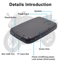 Écran CarPlay pour moto de 5 pouces, amovible, IPS, 1000 nits, étanche IPX7, avec Android Auto
